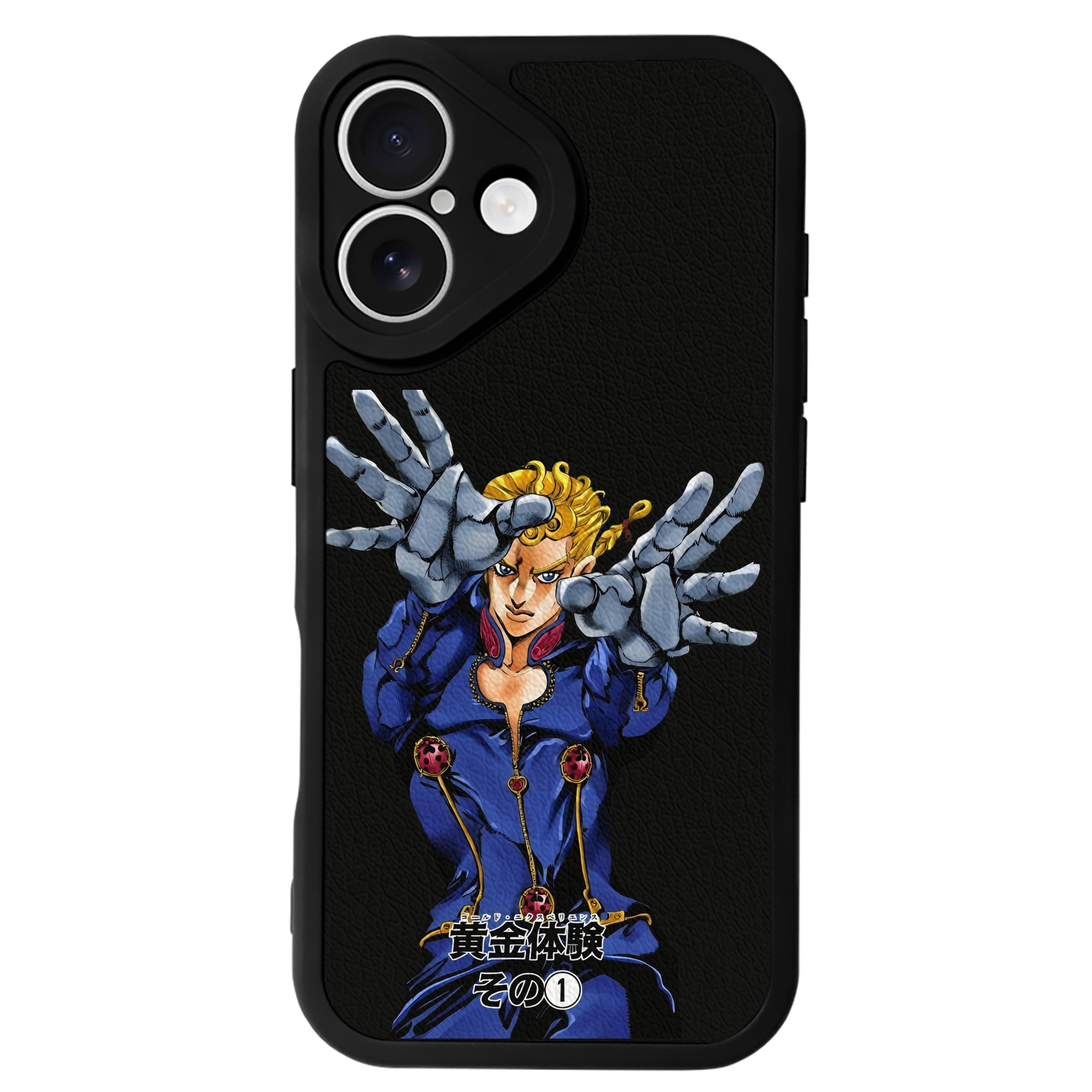 （画像用） ジョジョの奇妙な冒険 ジョルノ?ジョバァーナ JoJo's Bizarre Adventure Giorno Giovanna 【iPhone 16シリーズ対応】シリコンスマホケース（レザー調） 材質：シリコン